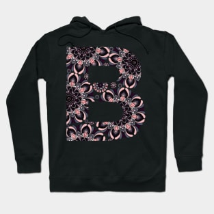 Dark Mandala Letter Capital B grey Hoodie